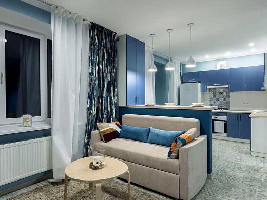 1-но комнатная квартира "50 оттенков синего" (38.32 m²)